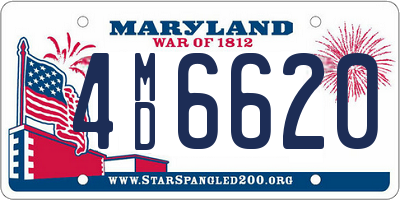 MD license plate 4MD6620