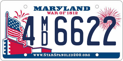 MD license plate 4MD6622