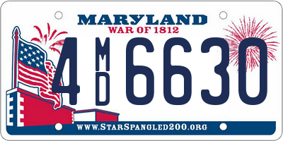 MD license plate 4MD6630