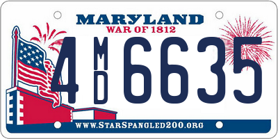 MD license plate 4MD6635