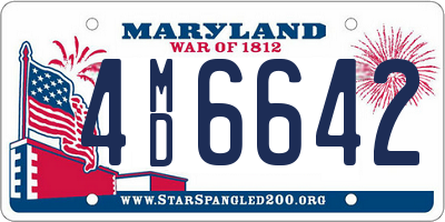 MD license plate 4MD6642