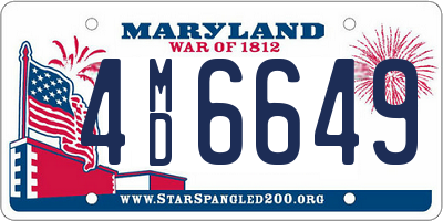 MD license plate 4MD6649