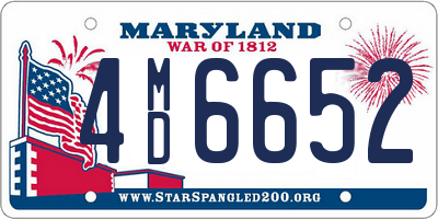 MD license plate 4MD6652