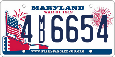 MD license plate 4MD6654