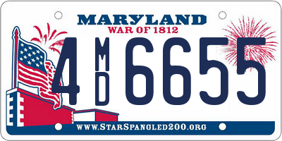 MD license plate 4MD6655