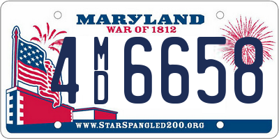 MD license plate 4MD6658