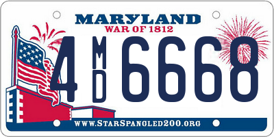 MD license plate 4MD6668