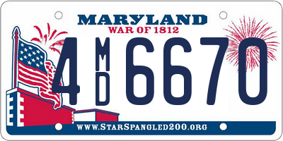 MD license plate 4MD6670