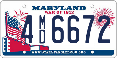 MD license plate 4MD6672
