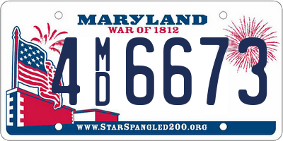 MD license plate 4MD6673