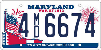 MD license plate 4MD6674