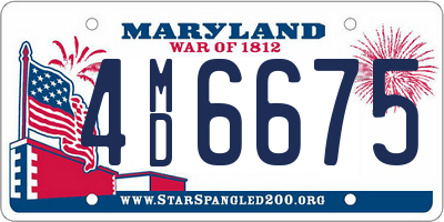 MD license plate 4MD6675