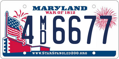 MD license plate 4MD6677