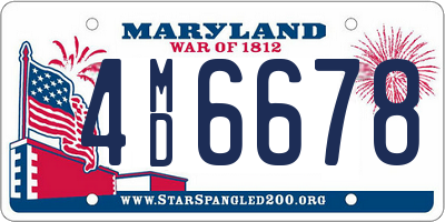 MD license plate 4MD6678