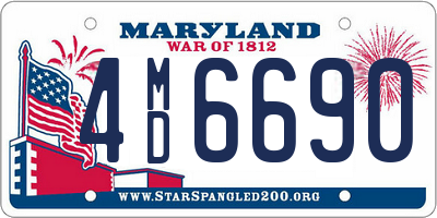 MD license plate 4MD6690