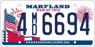 MD license plate 4MD6694
