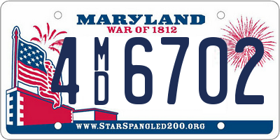 MD license plate 4MD6702