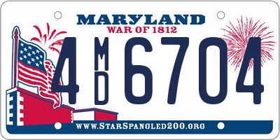 MD license plate 4MD6704