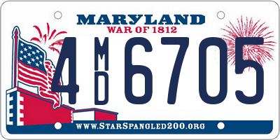 MD license plate 4MD6705