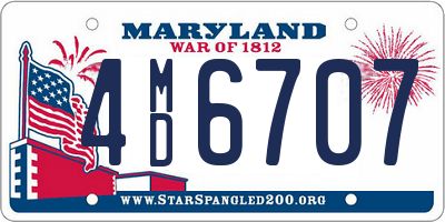 MD license plate 4MD6707