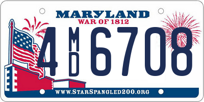 MD license plate 4MD6708