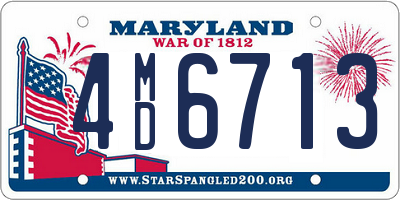 MD license plate 4MD6713