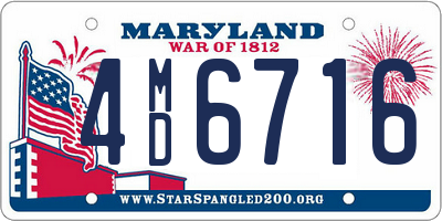 MD license plate 4MD6716