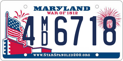 MD license plate 4MD6718