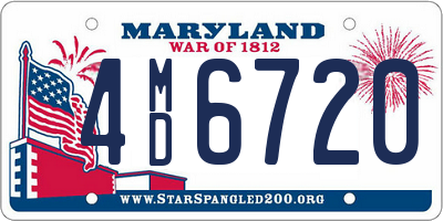 MD license plate 4MD6720