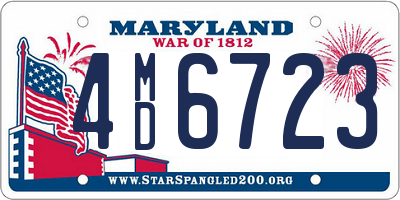 MD license plate 4MD6723
