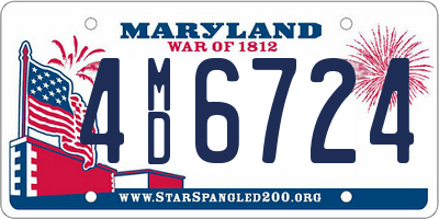 MD license plate 4MD6724