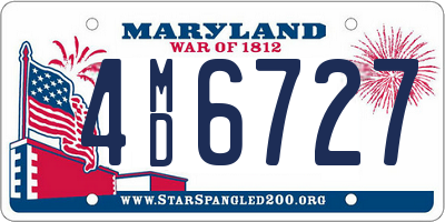 MD license plate 4MD6727