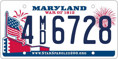 MD license plate 4MD6728