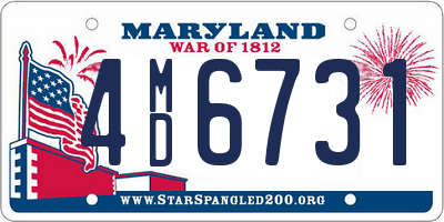 MD license plate 4MD6731