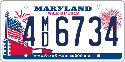 MD license plate 4MD6734