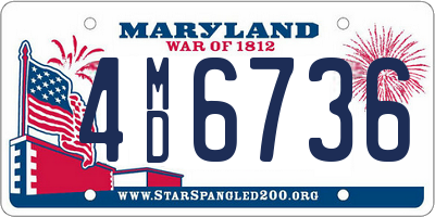 MD license plate 4MD6736