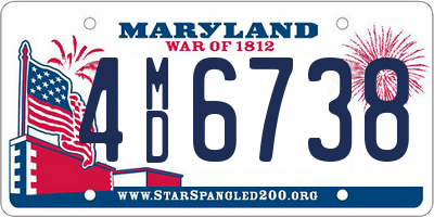 MD license plate 4MD6738