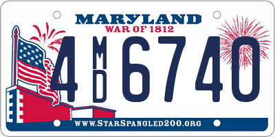 MD license plate 4MD6740