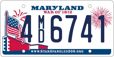 MD license plate 4MD6741