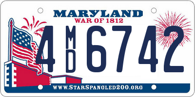 MD license plate 4MD6742