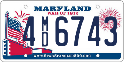 MD license plate 4MD6743