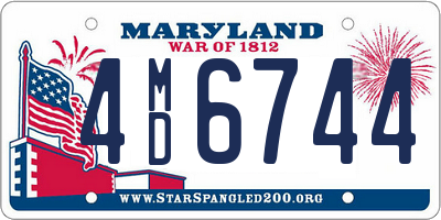 MD license plate 4MD6744