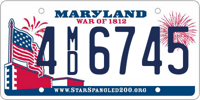 MD license plate 4MD6745