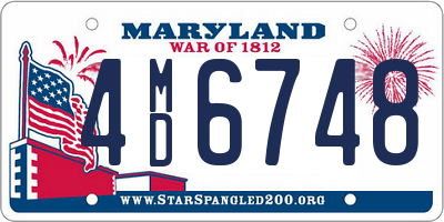 MD license plate 4MD6748