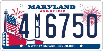 MD license plate 4MD6750