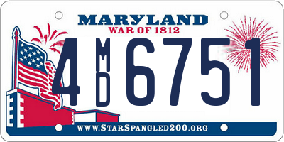 MD license plate 4MD6751