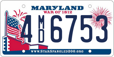 MD license plate 4MD6753