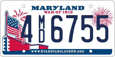MD license plate 4MD6755
