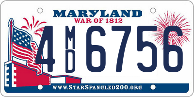MD license plate 4MD6756
