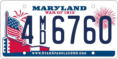 MD license plate 4MD6760